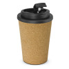 Double Wall Cork Coffee Cups Lid Open